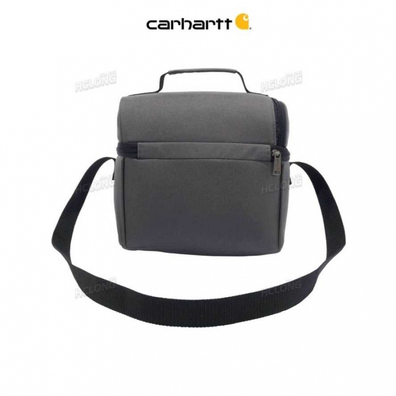 Gray Carhartt Insulated 12 Can Two Compartment Lunch Cooler - Danmark BTD-7455860