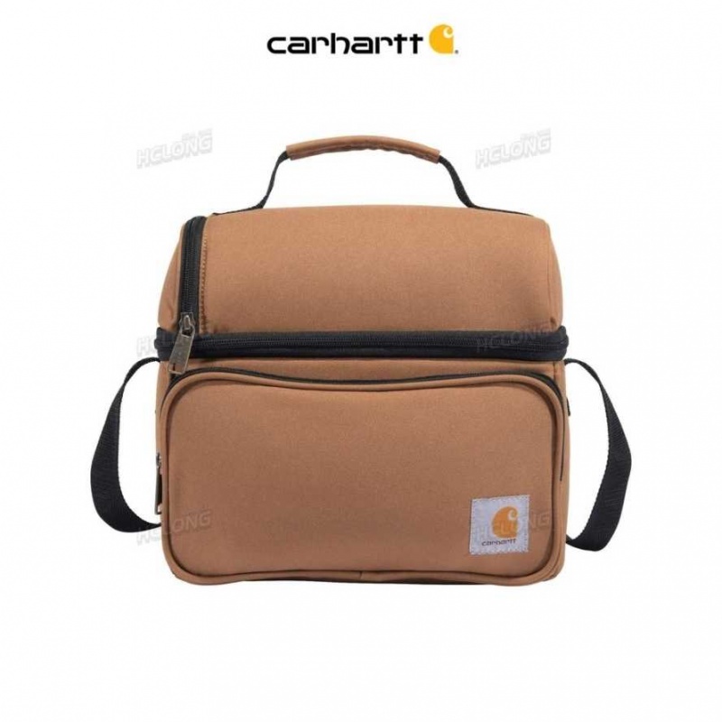 Marron Carhartt Insulated 12 Can Two Compartment Lunch Cooler - Danmark RRH-9860370