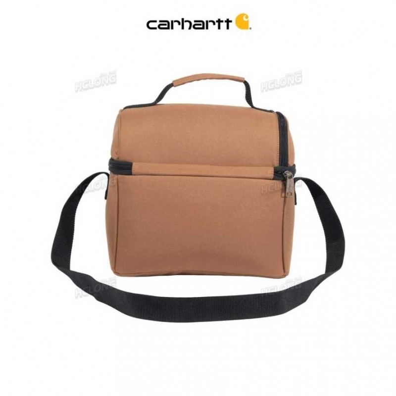 Marron Carhartt Insulated 12 Can Two Compartment Lunch Cooler - Danmark RRH-9860370