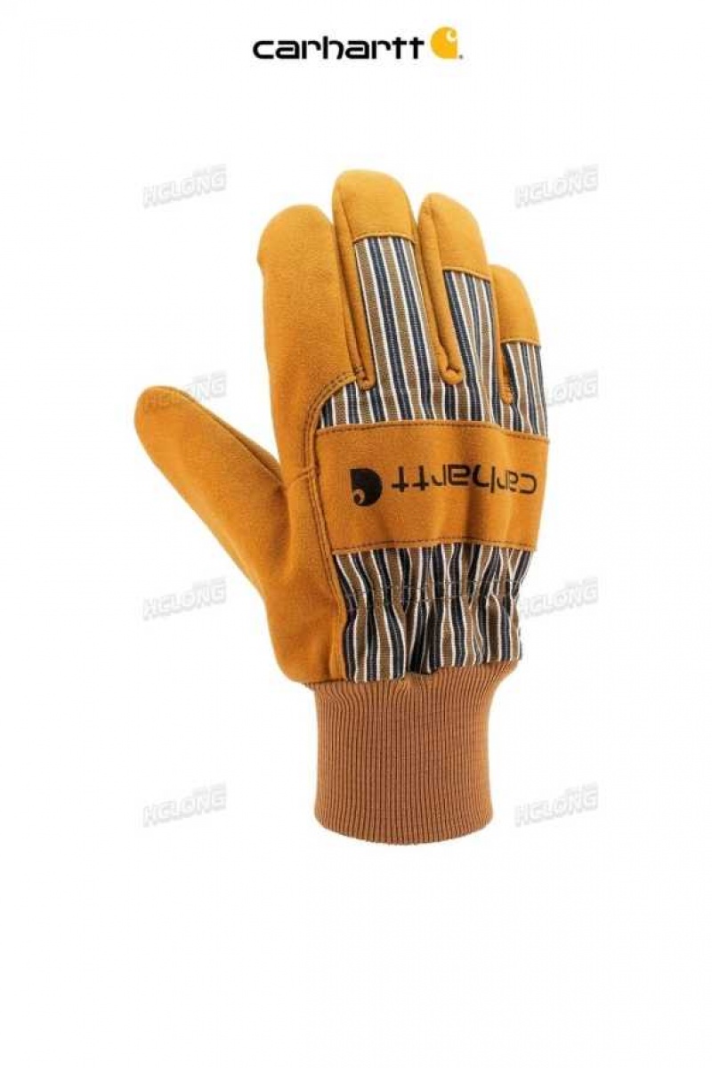 Marron Carhartt Synthétique Daim Knit Cuff Travail Glove - Danmark BZF-8134518