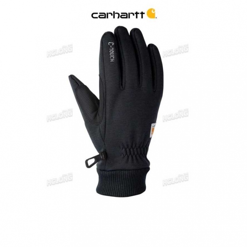 Noir Carhartt C-Touch Knit Glove - Danmark UCY-2072487