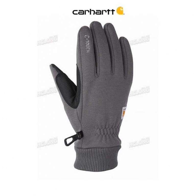 Carbon Heather Carhartt C-Touch Knit Glove Carbon - Danmark RIE-1504330