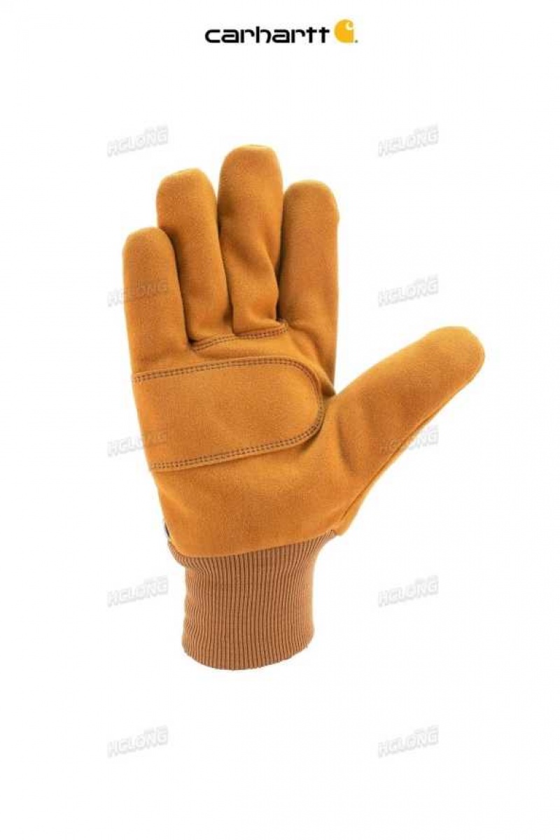 Marron Carhartt Synthétique Daim Knit Cuff Travail Glove - Danmark BZF-8134518