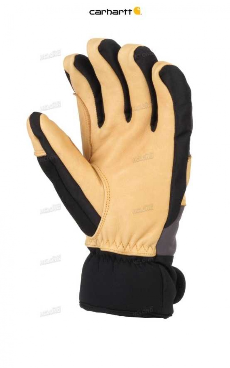 Grise Foncé Marron Carhartt D'hiver Dex Cow Grain Insulated Glove Grise Foncé - Danmark ELC-0555437