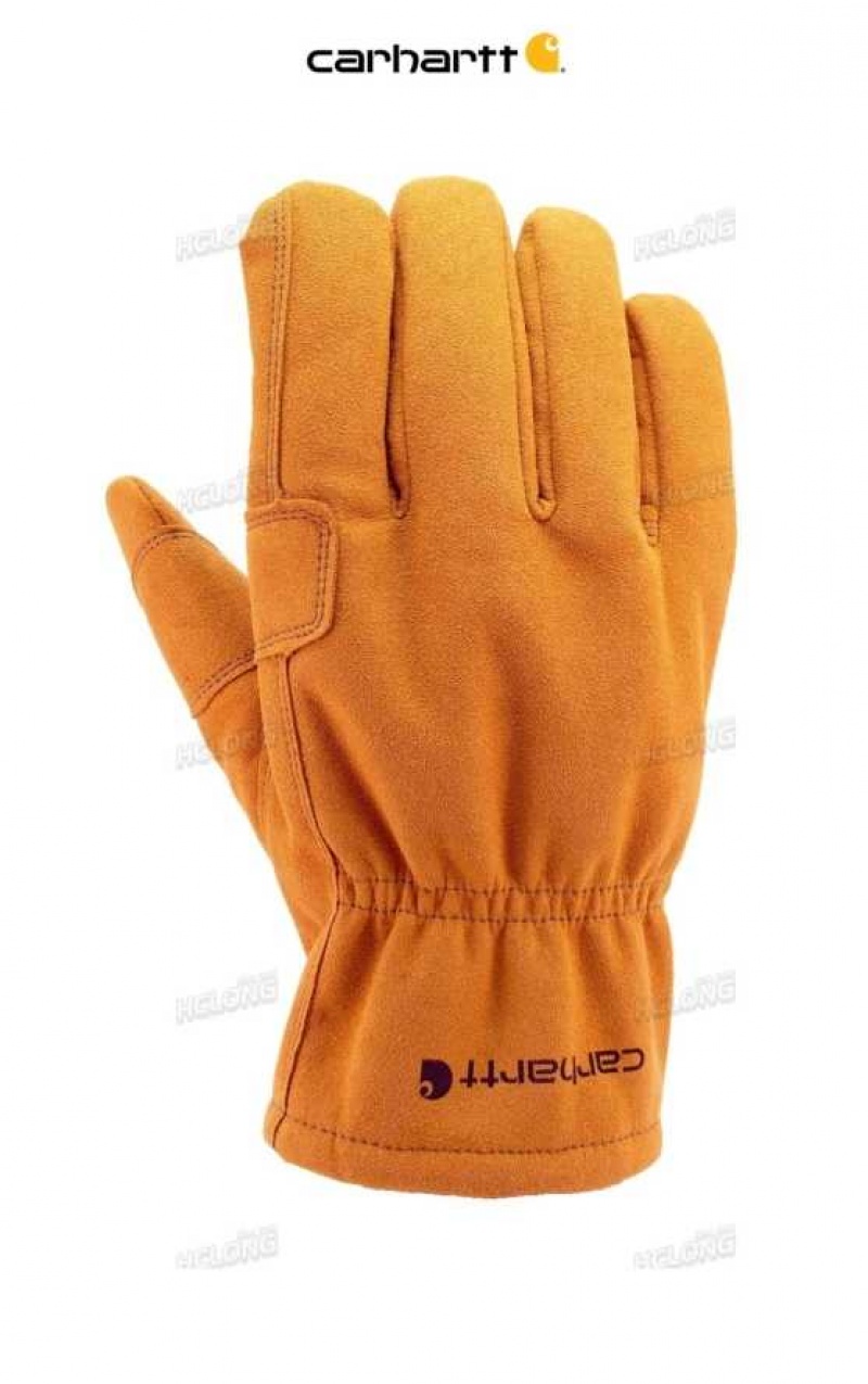 Marron Carhartt Insulated Synthétique Daim Open Cuff Glove - Danmark DJF-2354607