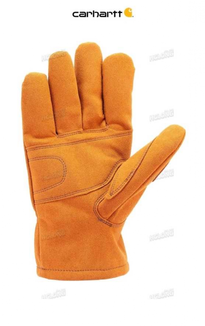 Marron Carhartt Insulated Synthétique Daim Open Cuff Glove - Danmark DJF-2354607