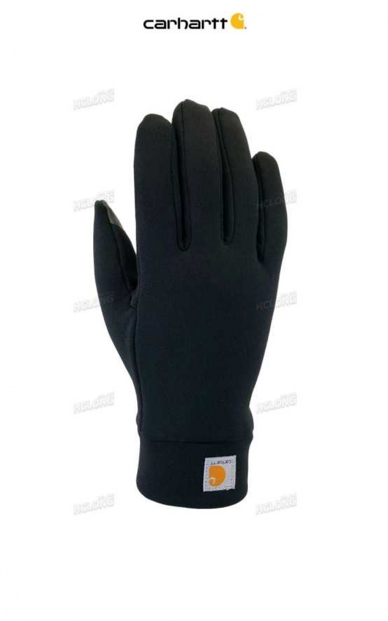 Noir Carhartt Stretch Fleece Liner Glove - Danmark MJH-4128067