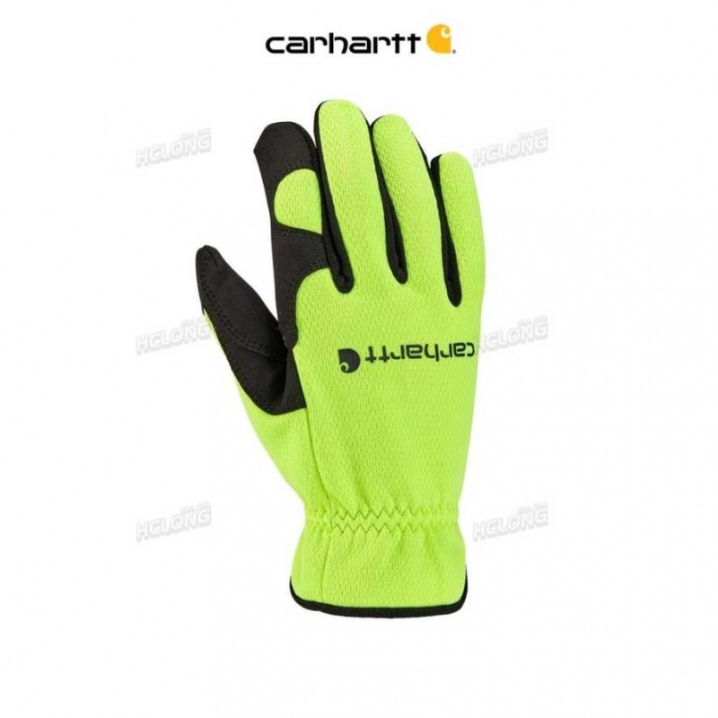 High Vis Lime Carhartt High Dexterity Open Cuff Glove High Vis - Danmark TZF-6097751