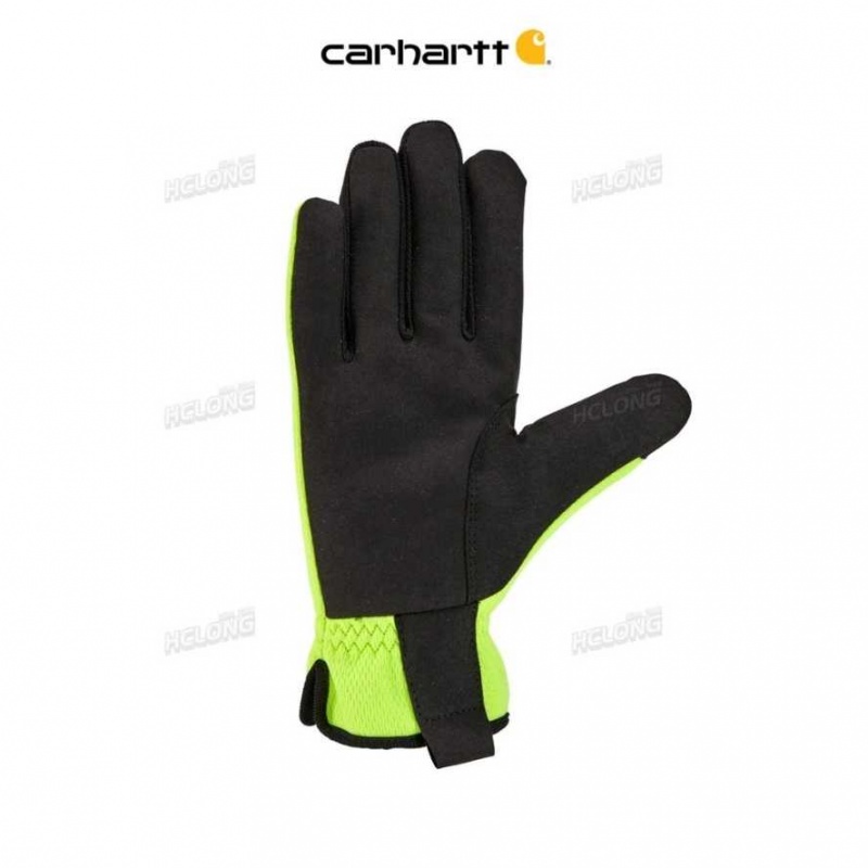 High Vis Lime Carhartt High Dexterity Open Cuff Glove High Vis - Danmark TZF-6097751