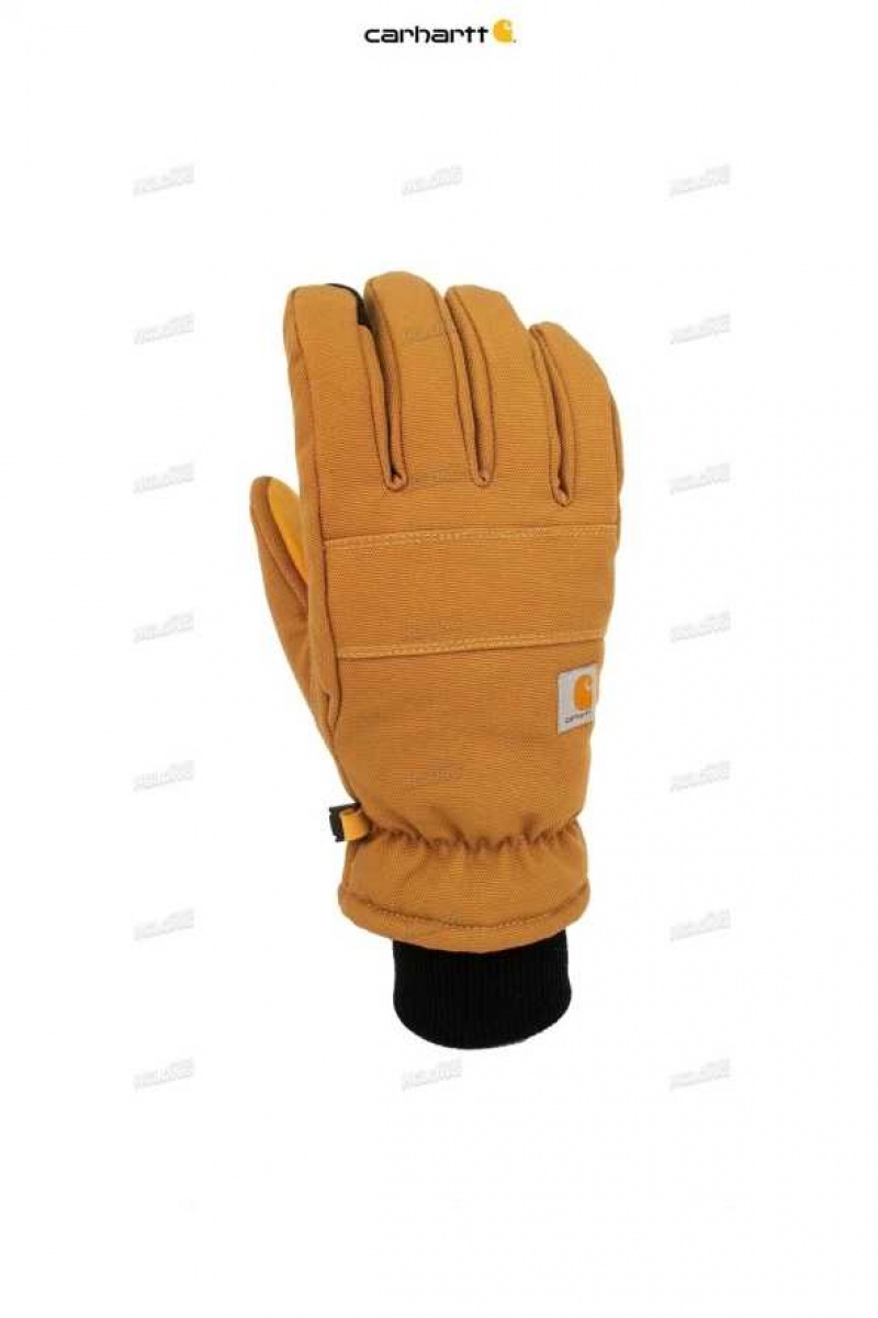 Marron Carhartt Insulated Duck Synthétique Cuir Knit Cuff Glove - Danmark JSC-9675040