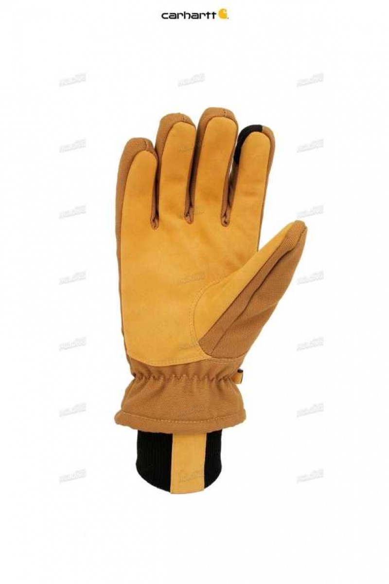 Marron Carhartt Insulated Duck Synthétique Cuir Knit Cuff Glove - Danmark JSC-9675040