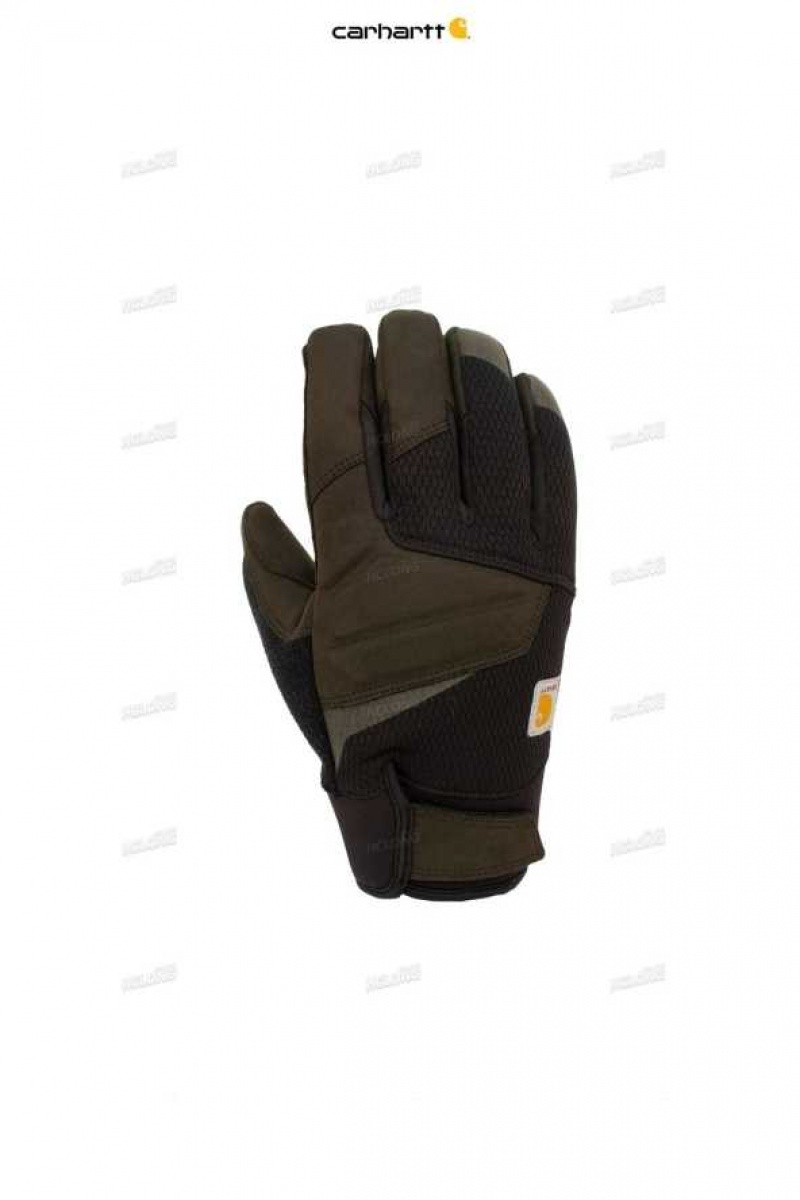 Noir Carhartt Vent Fighter Insulated Synthétique Cuir Secure Cuff Gloves - Danmark OLF-7466865