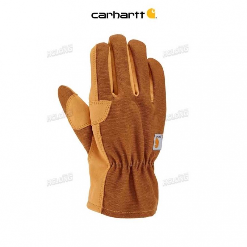 Marron Carhartt Duck Synthétique Cuir Open Cuff Glove - Danmark STJ-2257128