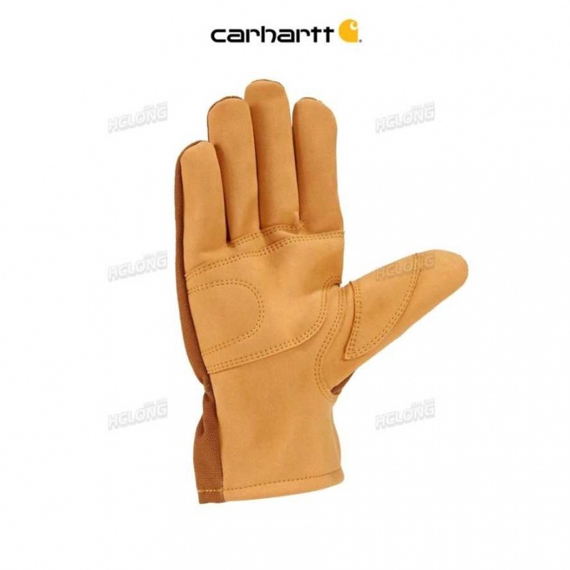 Marron Carhartt Duck Synthétique Cuir Open Cuff Glove - Danmark STJ-2257128