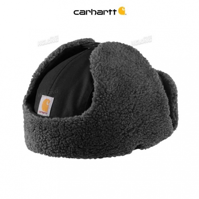 Noir Carhartt Rain Defender Tela Trapper Hat - Danmark UFC-7191331