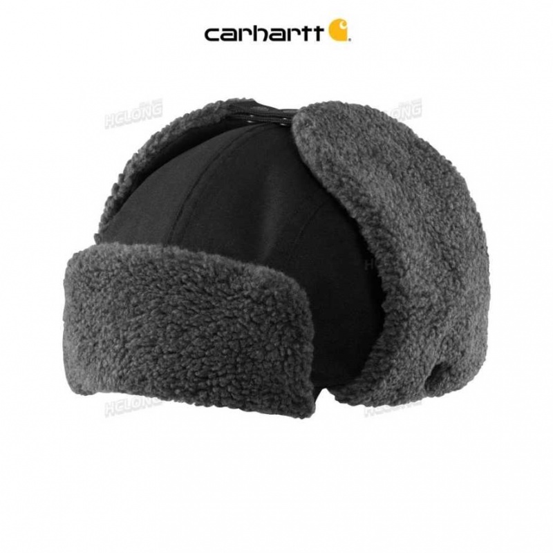 Noir Carhartt Rain Defender Tela Trapper Hat - Danmark UFC-7191331