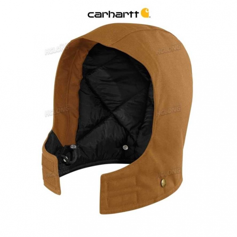 Marron Carhartt Firm Duck Insulated Hood - Danmark YAM-0118119