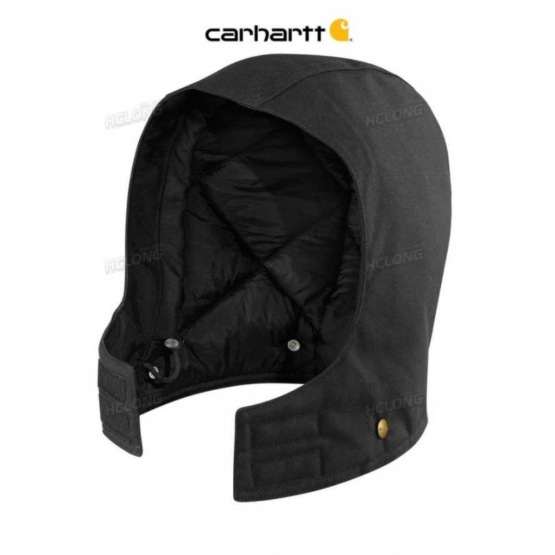 Noir Carhartt Firm Duck Insulated Hood - Danmark LLE-4465646