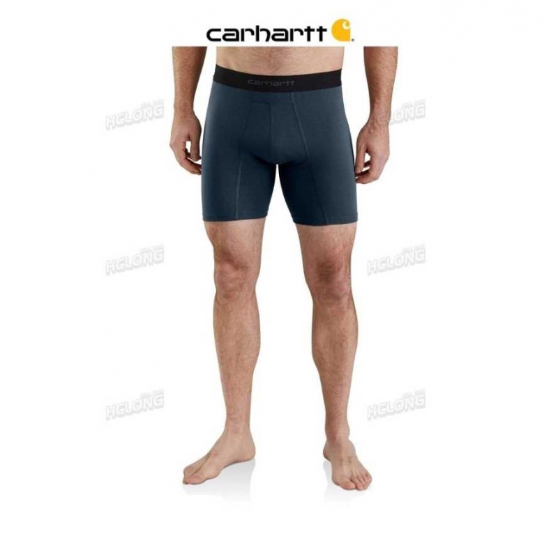 Bleu Marine Carhartt 8 Basic Boxer Brief 2-Pack Bleu - Danmark POZ-0186963