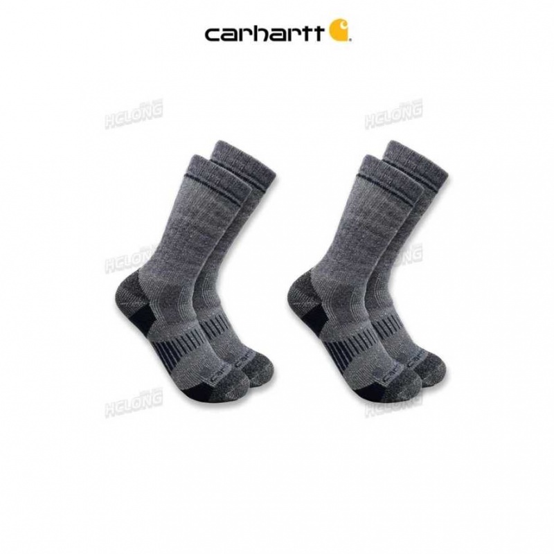 Bleu Marine Carhartt Midweight Synthétique-Laine Blend Boot Sock 2-Pack Bleu - Danmark CVV-8716472