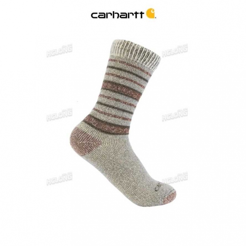 Moss Stripe Carhartt Heavyweight Laine Blend Boot Sock Moss - Danmark KYF-9008394