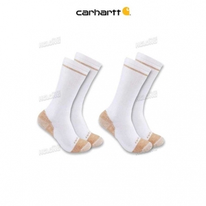 Blanche Carhartt Midweight Coton Blend Steel Embout Boot Sock 2-Pack - Danmark FBZ-6371393