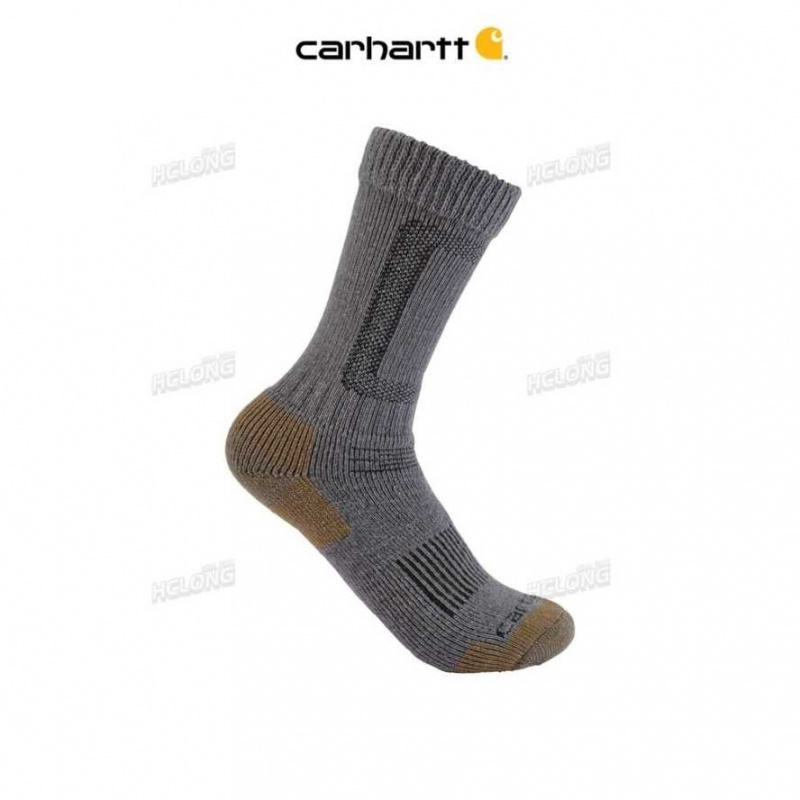 Grise Carhartt Heavyweight Merino Laine Blend Steel Embout Boot Sock - Danmark IUO-2451658