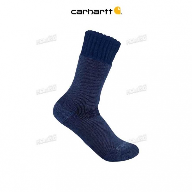 Bleu Marine Carhartt Heavyweight Synthétique-Laine Blend Boot Sock Bleu - Danmark MCC-7879049