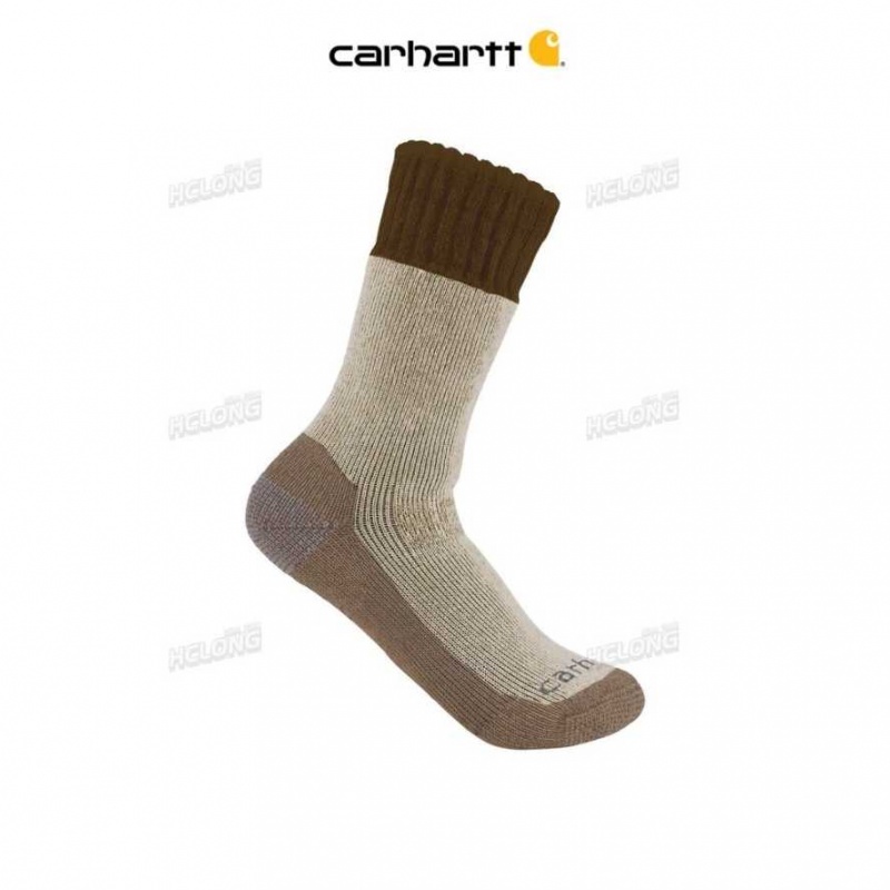 Marron Carhartt Heavyweight Synthétique-Laine Blend Boot Sock - Danmark FWF-6919943