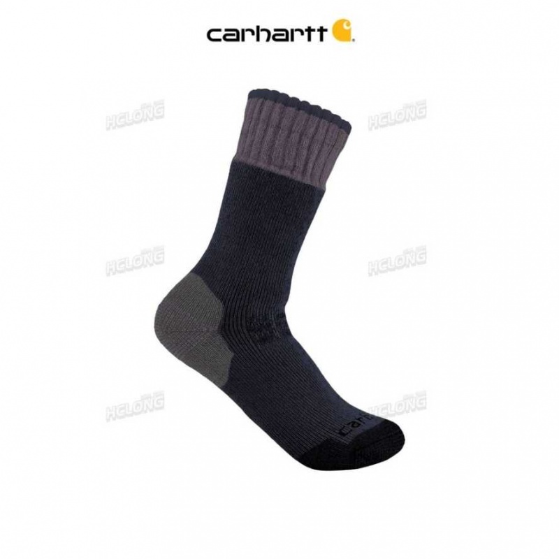 Bleu Marine Carhartt Heavyweight Synthétique-Laine Blend Boot Sock Bleu - Danmark XRZ-9951009