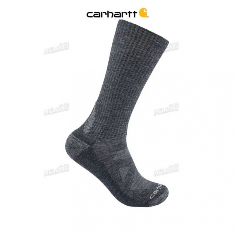 Carbon Heather Carhartt Midweight Merino Laine Blend Boot Sock Carbon - Danmark UPB-3010988