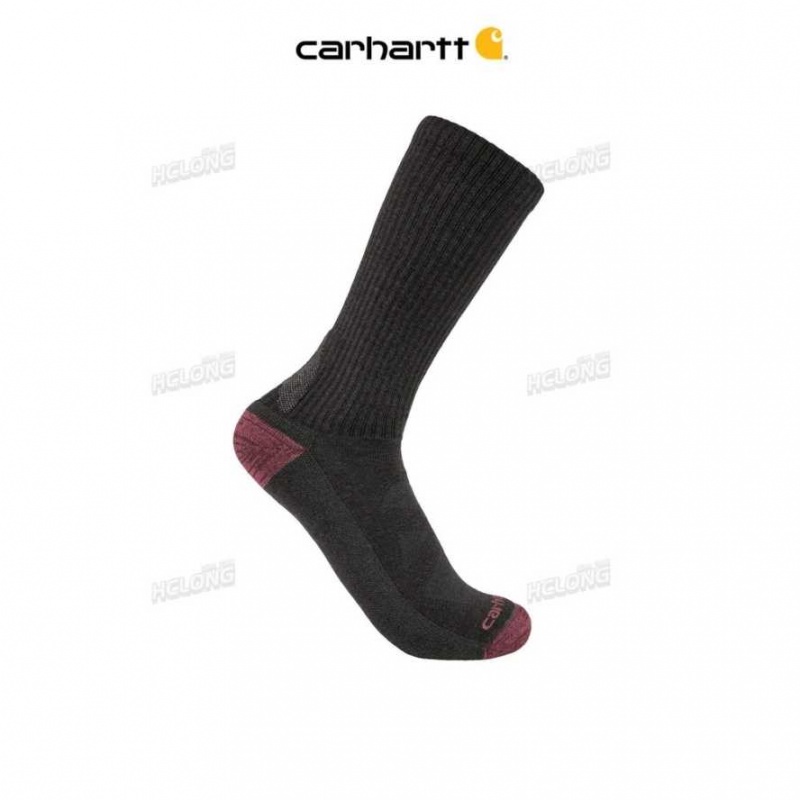 Carbon Heather Carhartt Midweight Merino Laine Blend Boot Sock Carbon - Danmark YRV-0006448