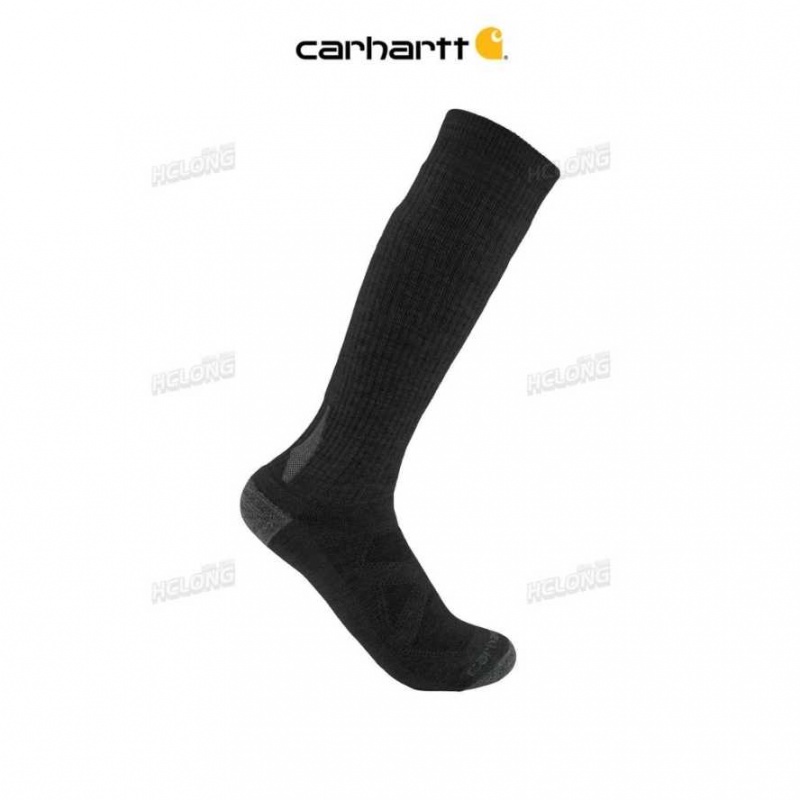 Noir Carhartt Heavyweight Merino Laine Blend Boot Sock - Danmark TAF-2313034