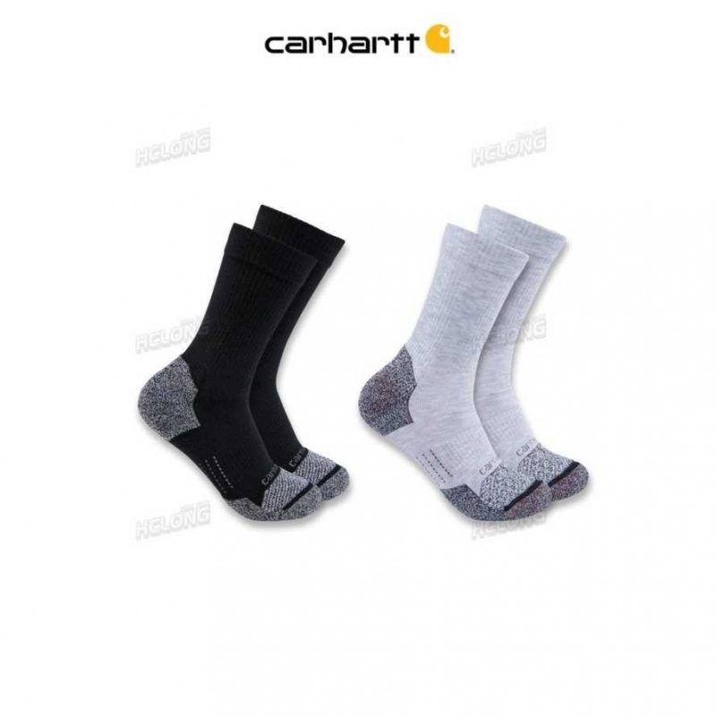 Assorted Carhartt Force Midweight Crew Sock 2-Pack - Danmark HRQ-7217984