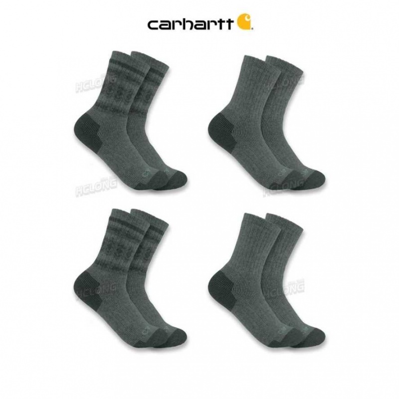 Jade Carhartt Heavyweight Synthétique-Laine Blend Crew Sock 4-Pack - Danmark KSX-2893329