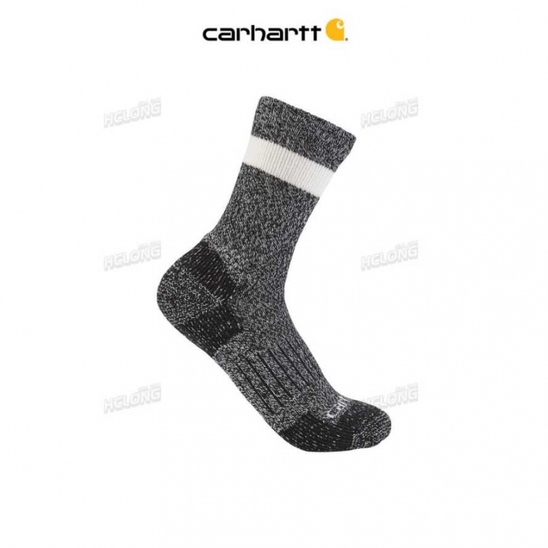 Noir Carhartt Midweight Crew Sock - Danmark GSL-2917033