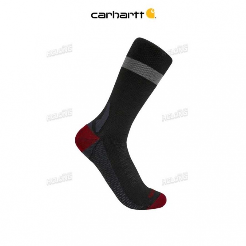 Noir Carhartt Force Legere Reflective Stripe Crew Sock - Danmark WFU-1023065