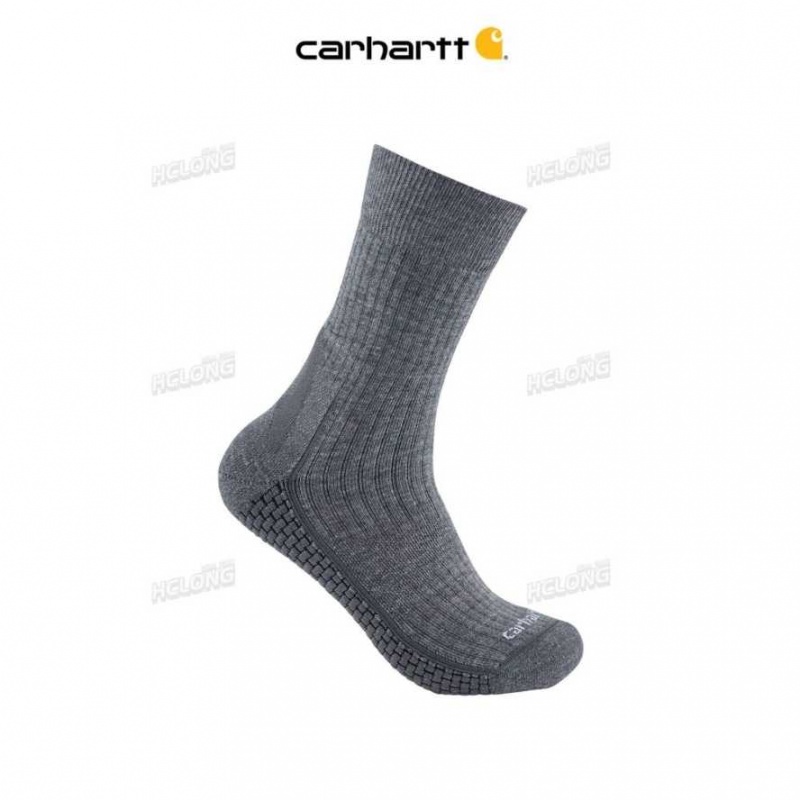 Asphalt Carhartt Force Grid Midweight Crew Sock - Danmark EIO-6675191