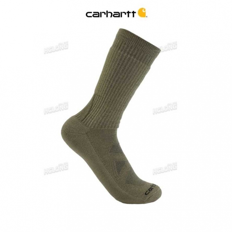 Vert Carhartt Midweight Merino Laine Blend Uniform Crew Sock - Danmark KNV-8341820