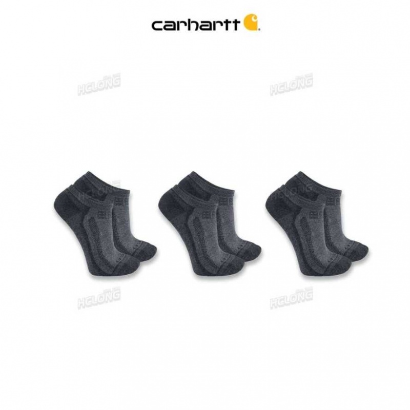 Charcoal Carhartt Force Midweight Low-Cut Sock 3-Pack - Danmark BBP-0089876