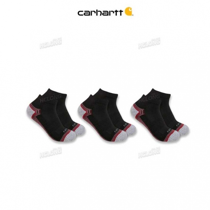 Noir Carhartt Force Midweight Low-Cut Sock 3 Pack - Danmark BPL-2325573