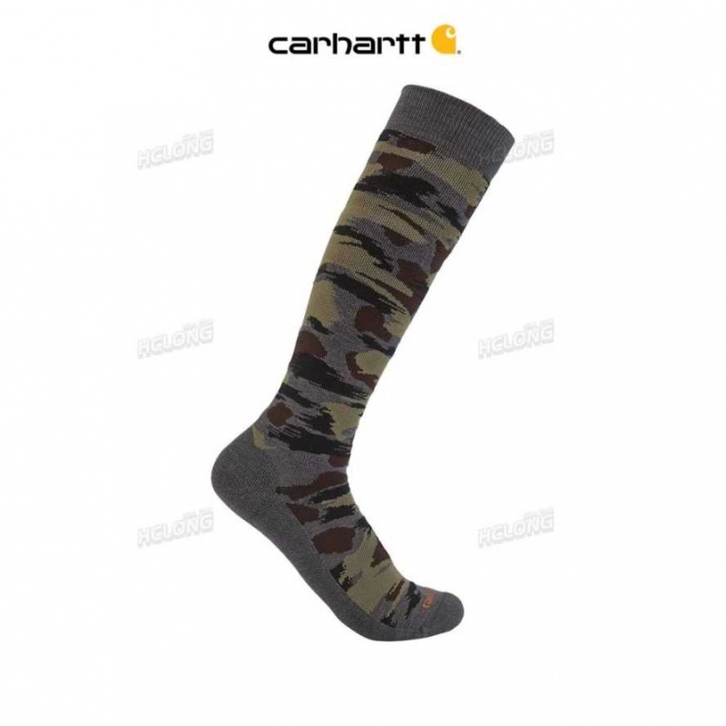 Camouflage Carhartt Heavyweight Camo Over-The-Calf Sock - Danmark KWJ-3505223