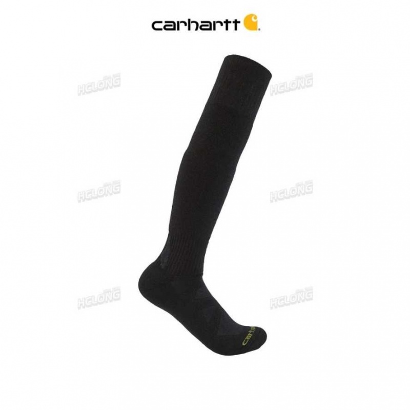 Noir Carhartt Midweight Merino Laine Blend Uniform Over-The-Calf Sock - Danmark QFN-4165766