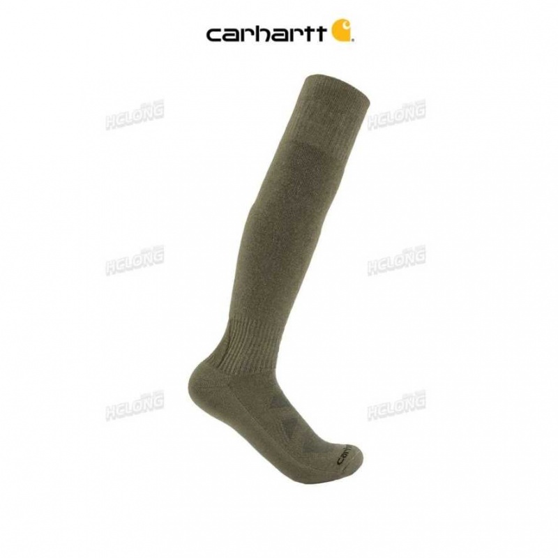 Vert Carhartt Midweight Merino Laine Blend Uniform Over-The-Calf Sock - Danmark AOP-2172080