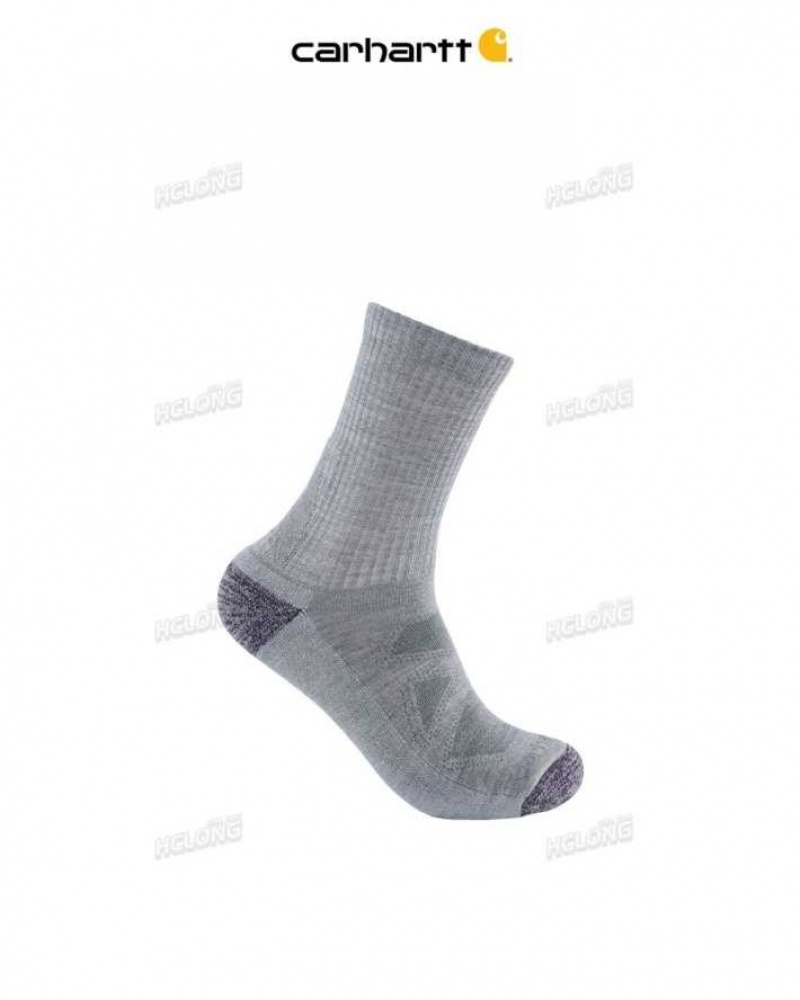 Asphalt Carhartt Midweight Merino Laine Blend Corta Crew Sock - Danmark VAD-6836646