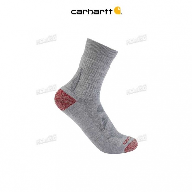 Asphalt Carhartt Heavyweight Merino Laine Blend Corta Crew Sock - Danmark IWX-4795251