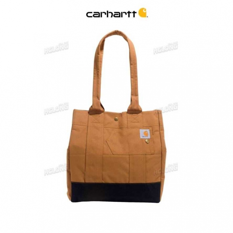 Marron Carhartt Vertical Snap Tote - Danmark RGL-1289603