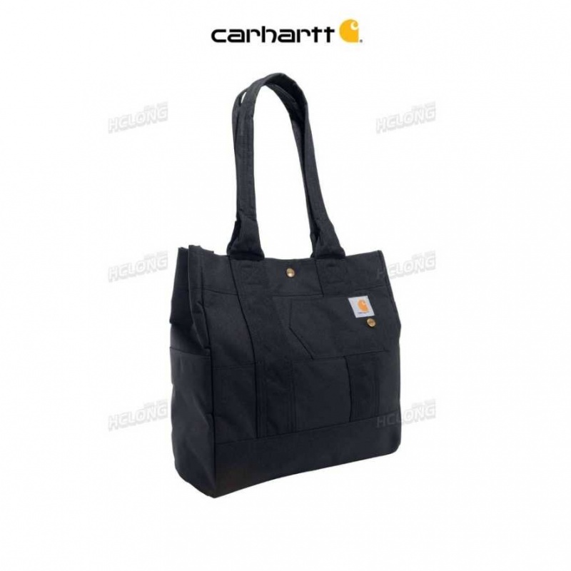 Noir Carhartt Vertical Snap Tote - Danmark RJK-5083519