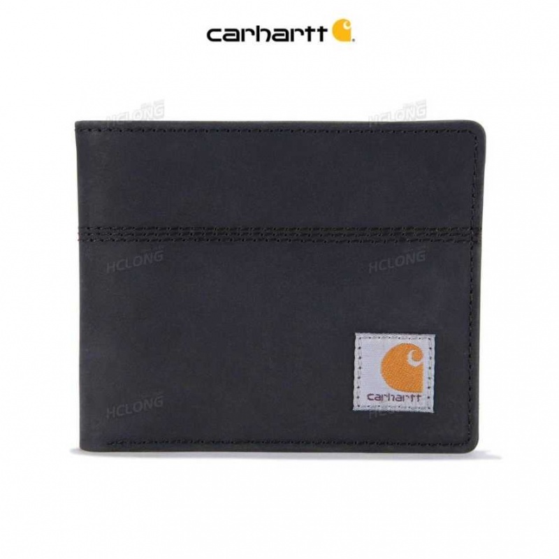 Noir Carhartt Saddle Cuir Bifold - Danmark GHP-7858086