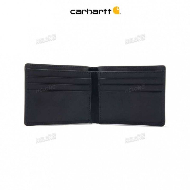 Noir Carhartt Saddle Cuir Bifold - Danmark GHP-7858086